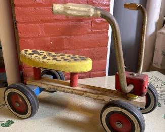 114 playskoolvintage4wheelwoodenrideon