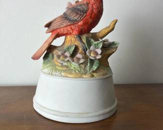 177 vintageschmidcardinalbirdporcelainm
