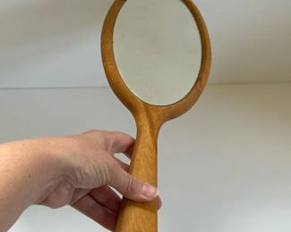 014 vintagewoodenhandheldmirror