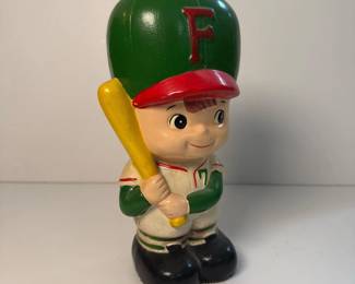 169 vintageceramicbaseballboycoinbank
