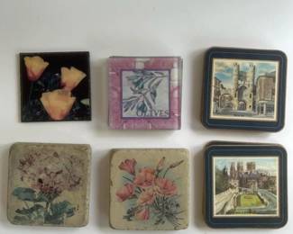 205 assorteddecorativecoastersfloralcity