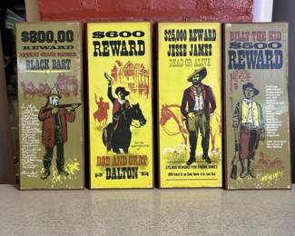 115 setof4vintagewesternoutlawwantedp