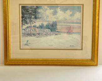213 framedandsignedthesandbarcoastalwa