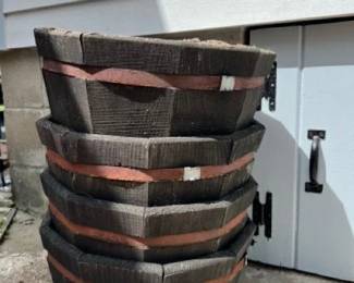 100 setof4woodenplanters