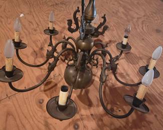 Item 11: Brass Chandelier. $80