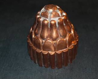 Item 33: Copper Tin Mold, 5" circle. $100.