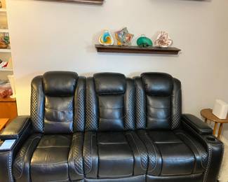 Ashley furniture leather recliner sofa