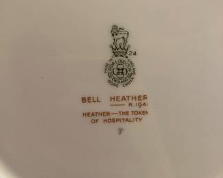 Bell Heather pattern, 12 place settings