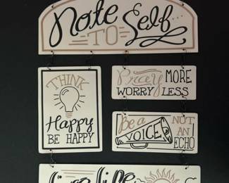 149 walldecornotetoselfmetalwallhangi