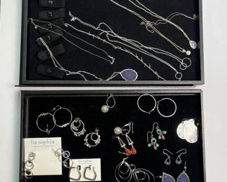 215 largesilvertonecostumejewelrylotea
