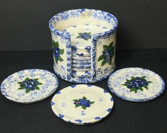 199 handpaintedmaineblueberryceramiccoa