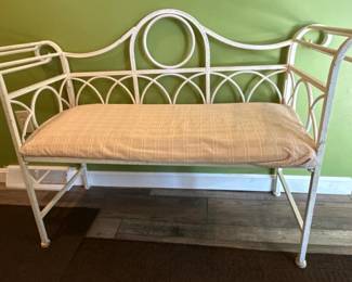 246 vintagewroughtironsetteebench