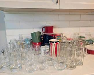 103 largemixedglassesmugsbeersteinsmas