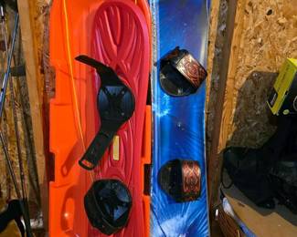 118 48orangeplasticsnowsledwithtowrop