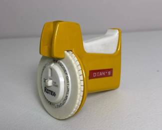 134 vintageyellowrotexhandheldlabelembo