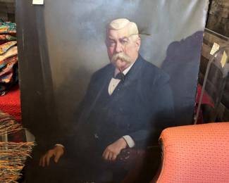 Otis Mayor of Cleveland oil on canvas as is