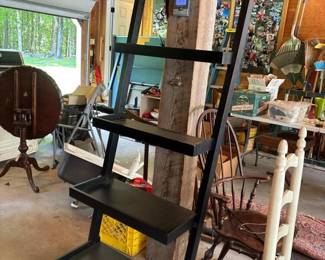 207 black5shelfladderbookcase