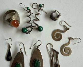 044 vintageartisansterlingsilverearrings