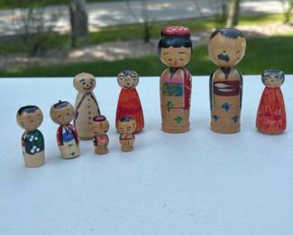 005 assortedvintagehandpaintedwoodenjap