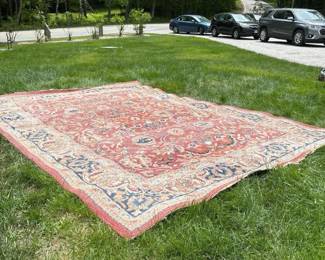 013 largehandknottedwoolorientalarearu