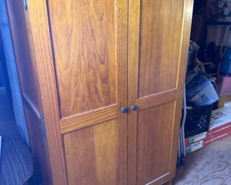 253 woodensecretaryarmoirewithfoldoutd