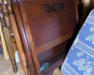 251 vintagewoodensleighbedframetwinsiz