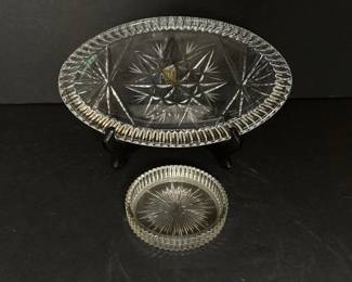 056 glassstarburstpatternovalservingtra
