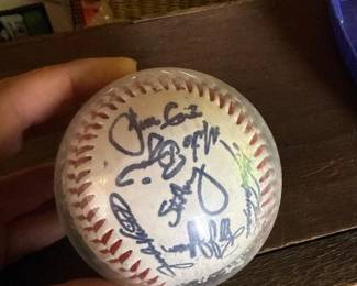 238 autographedbaseballwithmultiplesigna
