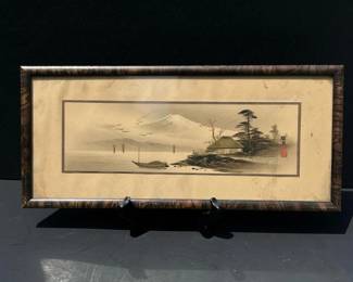 137 framedjapanesewoodblockprintofmtfu