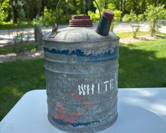 106 vintagegalvanizedmetaloilcanwithwo