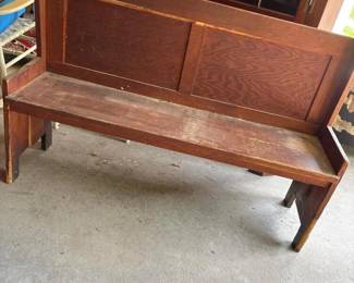 204 vintageoakchurchpewbenchforrestora
