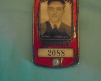 vintage Upjohn employee badge