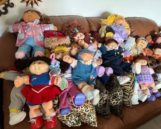 Cabbage Patch doll collection includes vintage dolls