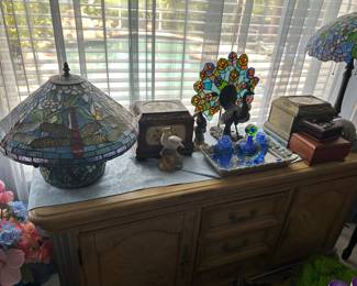 Lamps, perfume bottles