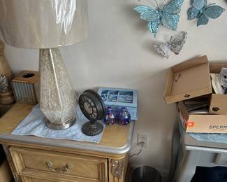 two drawer night stand/lamp