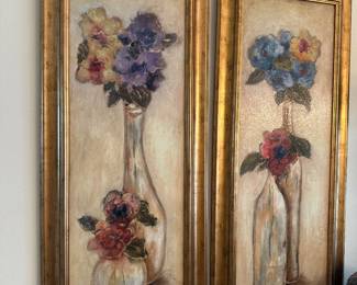 Pair of floral paintings