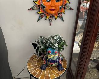 Circular tile table/sun wall art