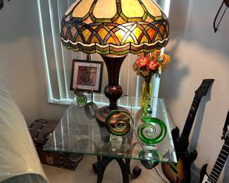 Glass end table