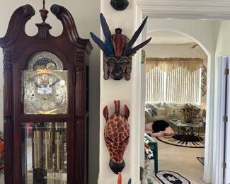Grandfather clock/masks