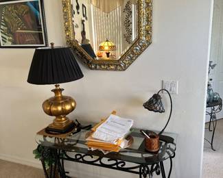 Table lamp/ side table/mirror