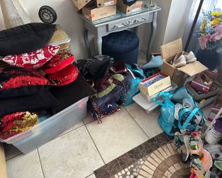 Pillows, shoes