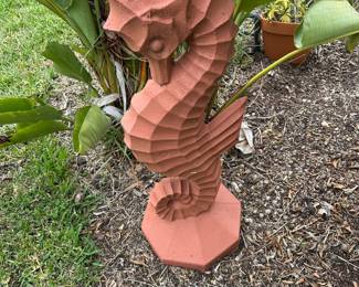 Terra cotta seahorse