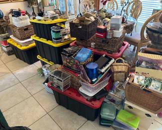 Bins of jewelry we have not unpacked yet