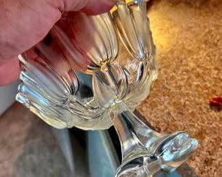 Glass bowl showing size