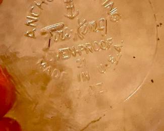 Anchor Hocking trademark on bowls