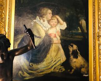 Antique French painting on canvas
