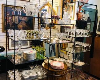 Stemware, Lalique, porcelains 