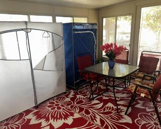 Portable closets & patio table