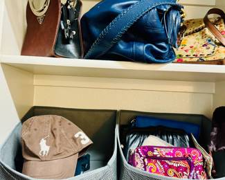Purses and baseball caps