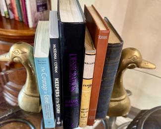 vintage brass duck bookends